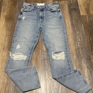 Mother Dazzler Ankle Straight in 100% cotton